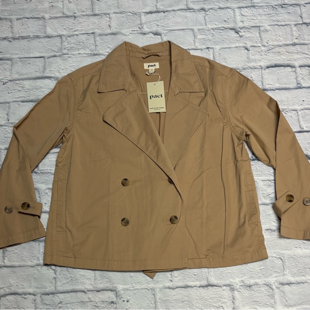 Pact Tan Double Breasted Jacket